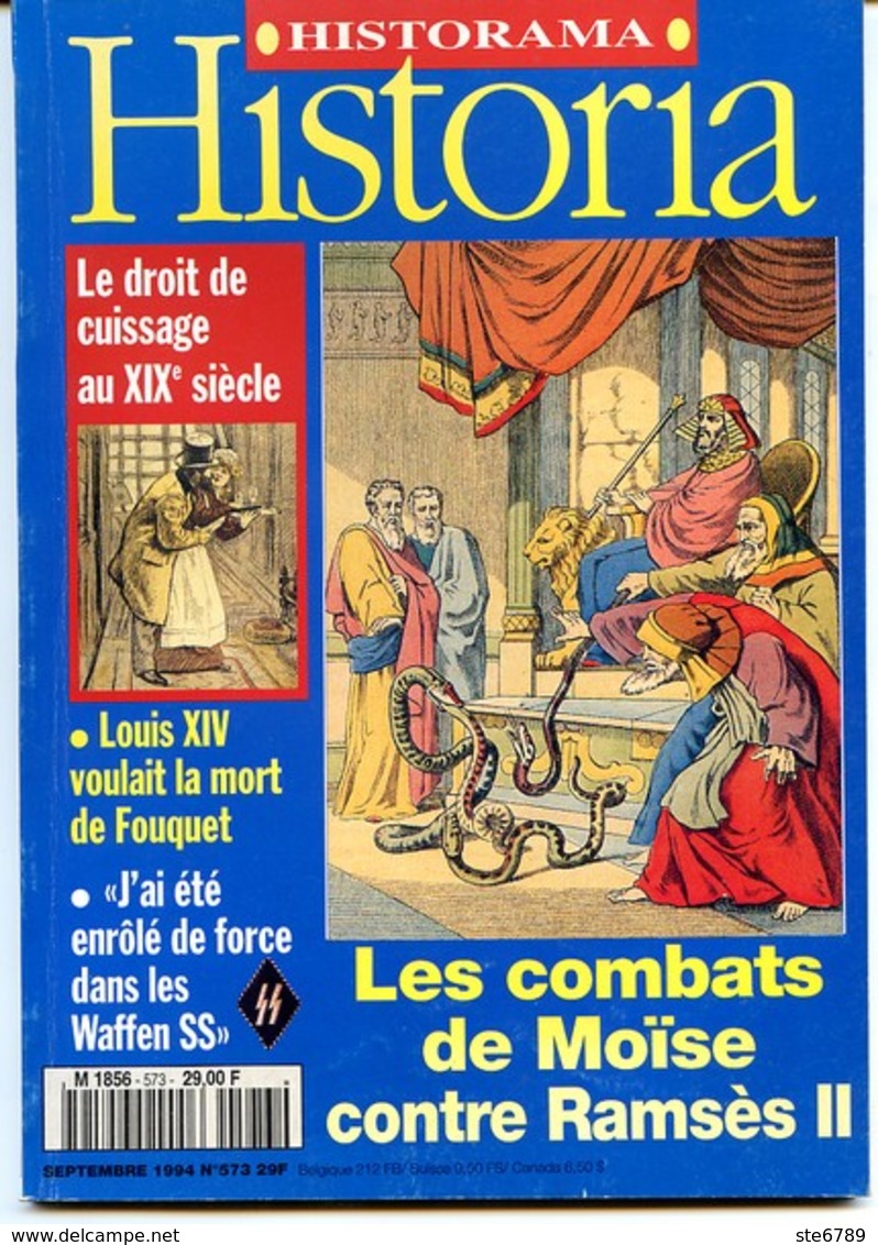 HISTORIA N° 573 Histoire Combats De Moïse Ramsès II  , Doit De Cuissage 19 Eme , Enrolé Waffen SS - Histoire