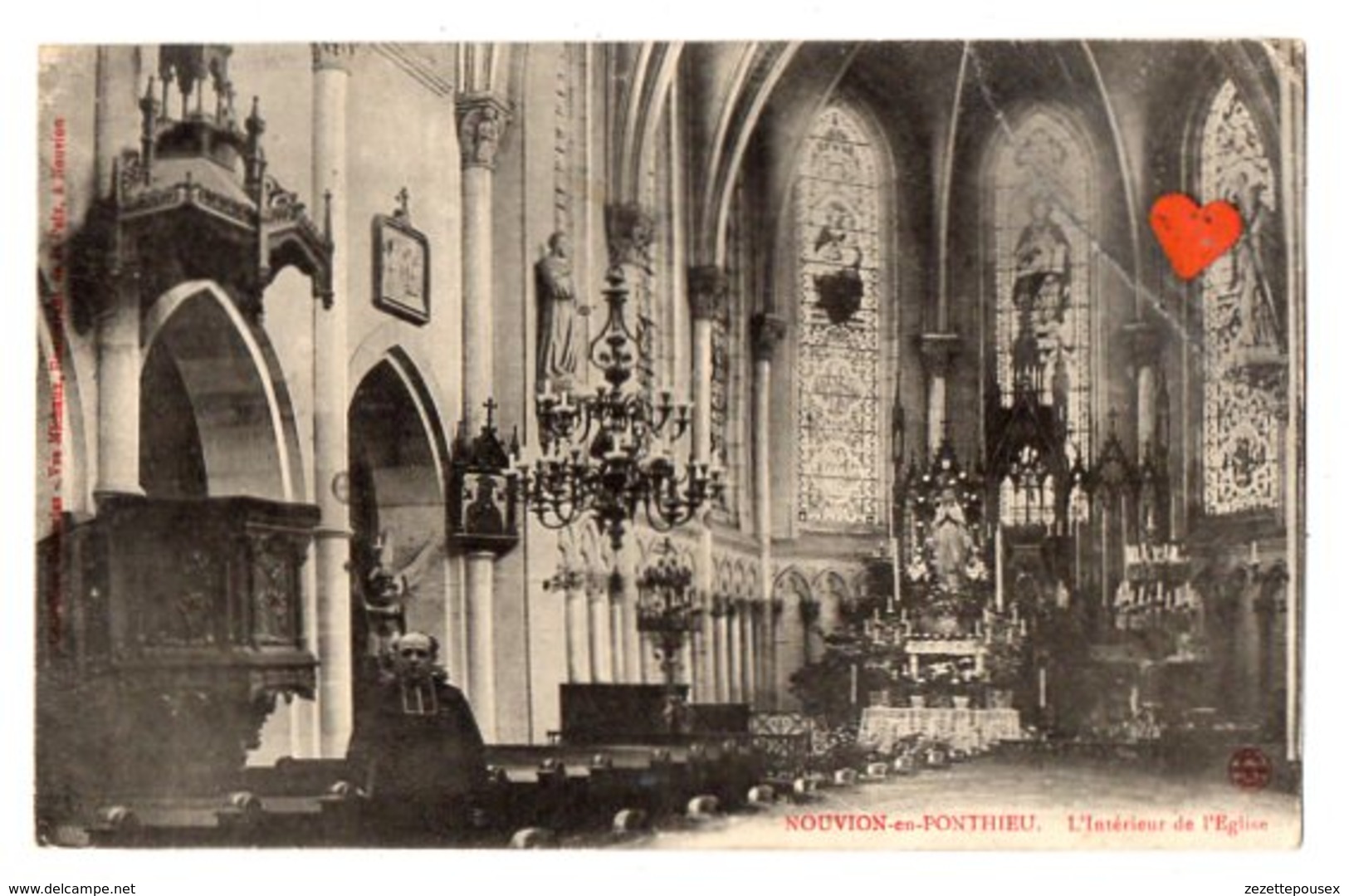 39171-ZE-80-NOUVION-en-PONTHIEU-L' Intérieur De L' Eglise - Nouvion