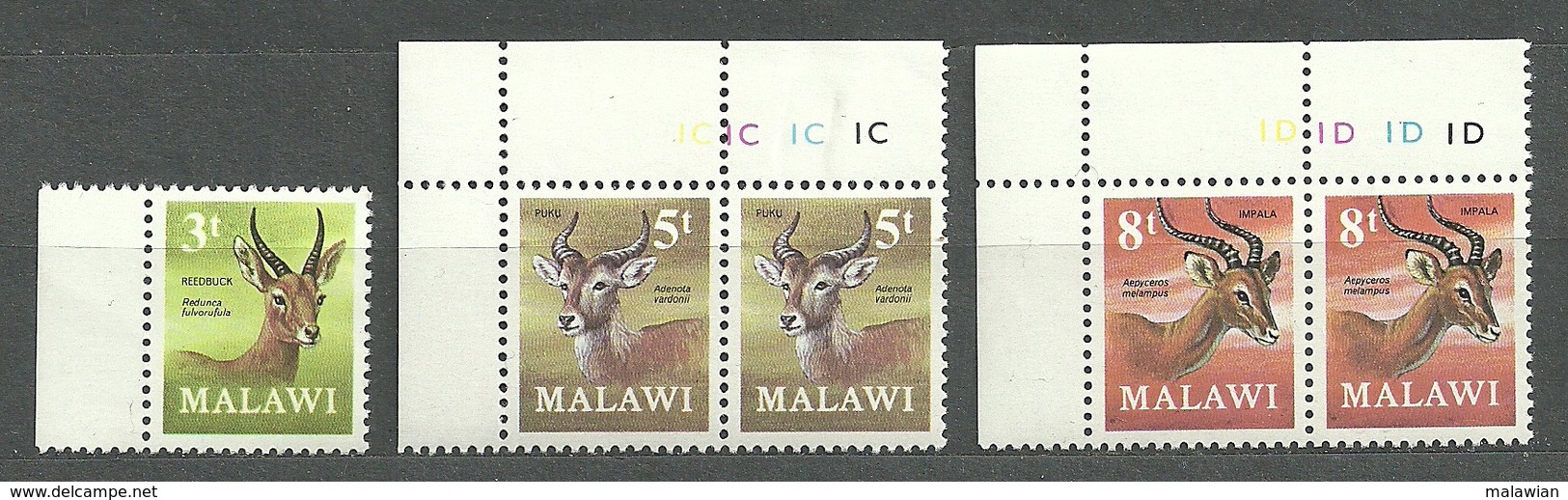 Malawi 1971 (#150f), Animals, Animales, Animaux, Animali, Tiere, Animais, Zwierzęta, Antelopes - 5v Incomplete Set - Animalez De Caza