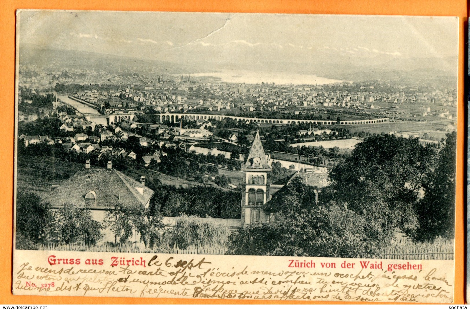 FR490, Gruss Aus Zürich, 3278, Précurseur, Circulée 1900 - Zürich