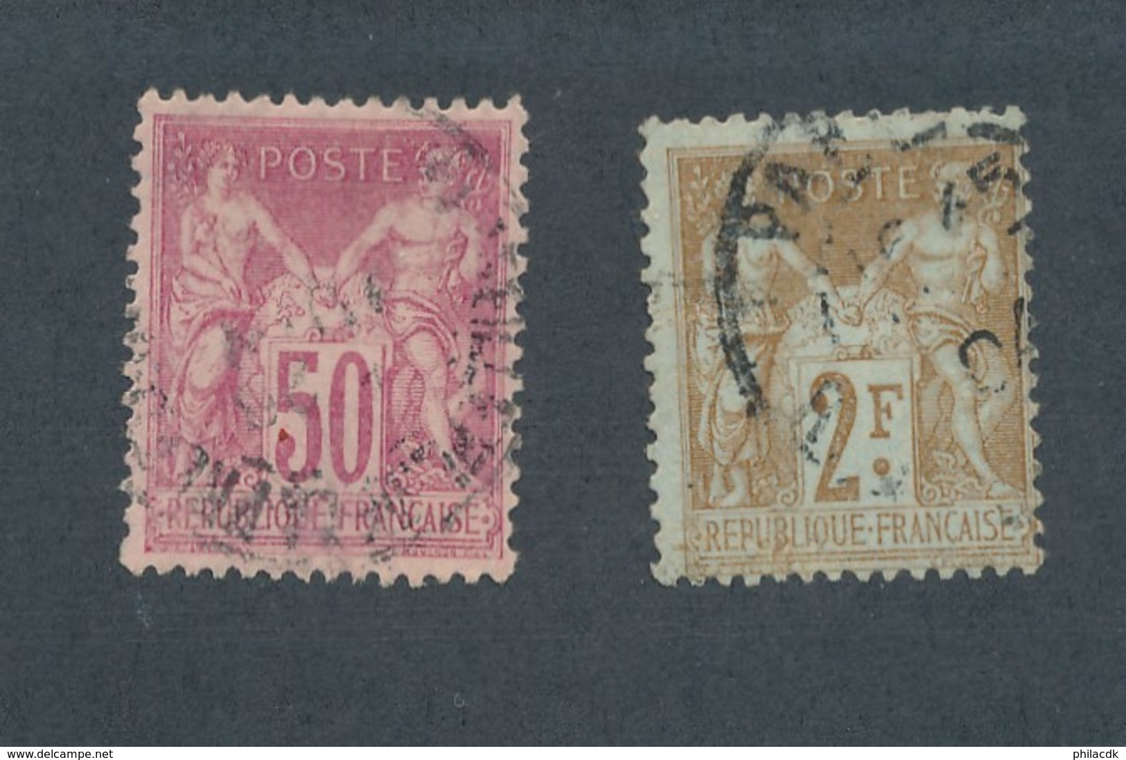 FRANCE - N°YT 104/05 OBLITERES - COTE YT : 100€ - 1900 - 1898-1900 Sage (Type III)