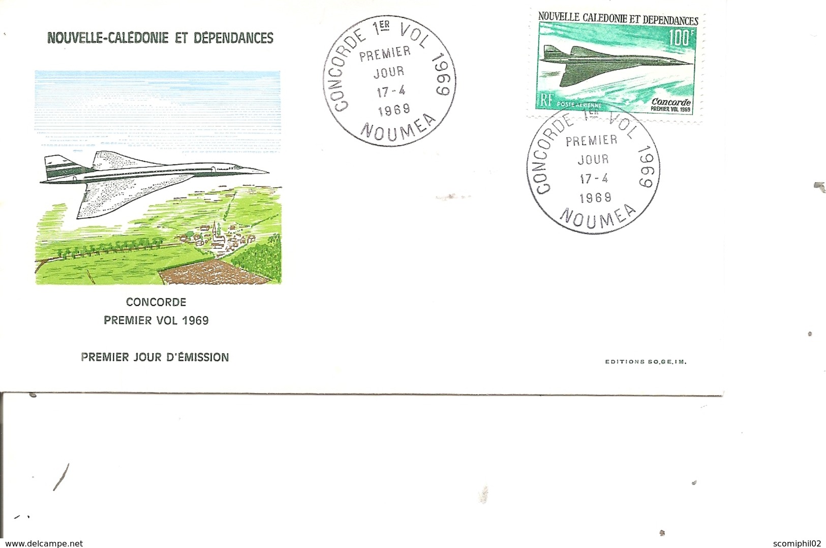 Nouvelle -Calédonie - Concorde (  FDC De 1969 à Voir) - FDC