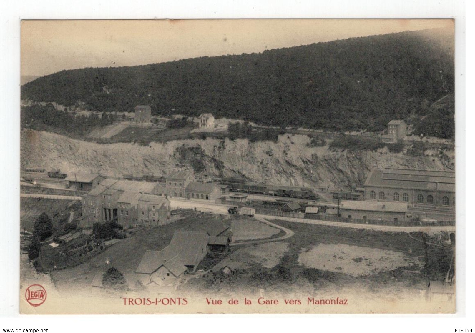 TROIS-PONTS   Vue De La Gare Vers Manonfaz - Trois-Ponts