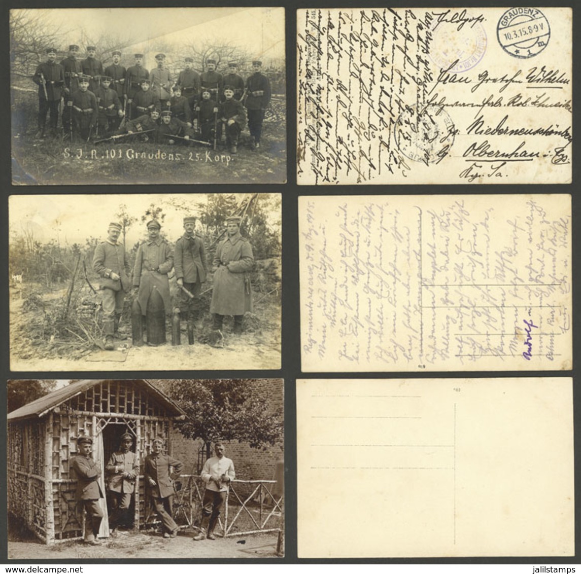 GERMANY: Postcard With View Of Group Of German Soldiers In Graudenz, Sent With Military Free Frank To Olberhau On 10/MAR - Sonstige & Ohne Zuordnung