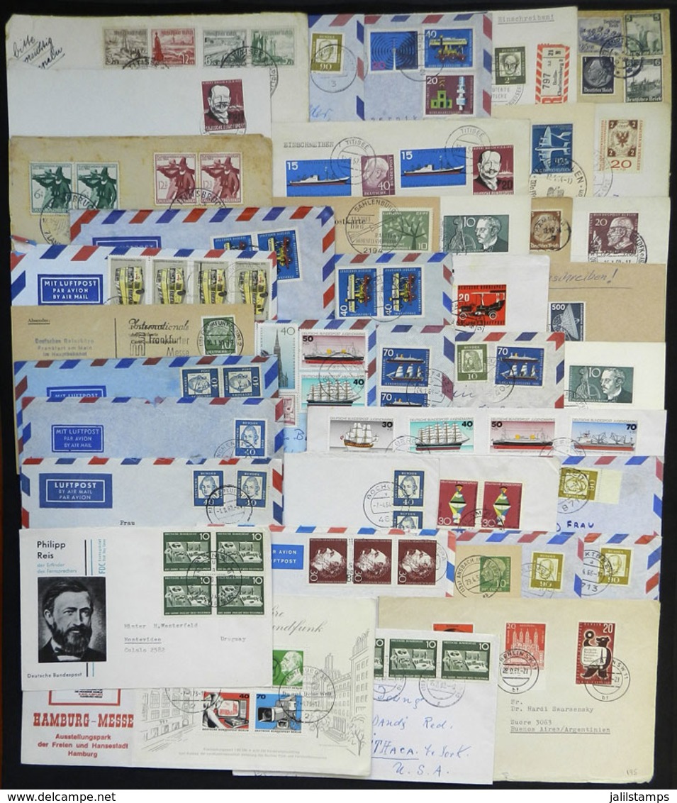 GERMANY: Over 55 Covers, Cards, Etc., Most Used Between Circa 1932 And 1970, And Almost All Sent To Argentina. There Are - Altri & Non Classificati