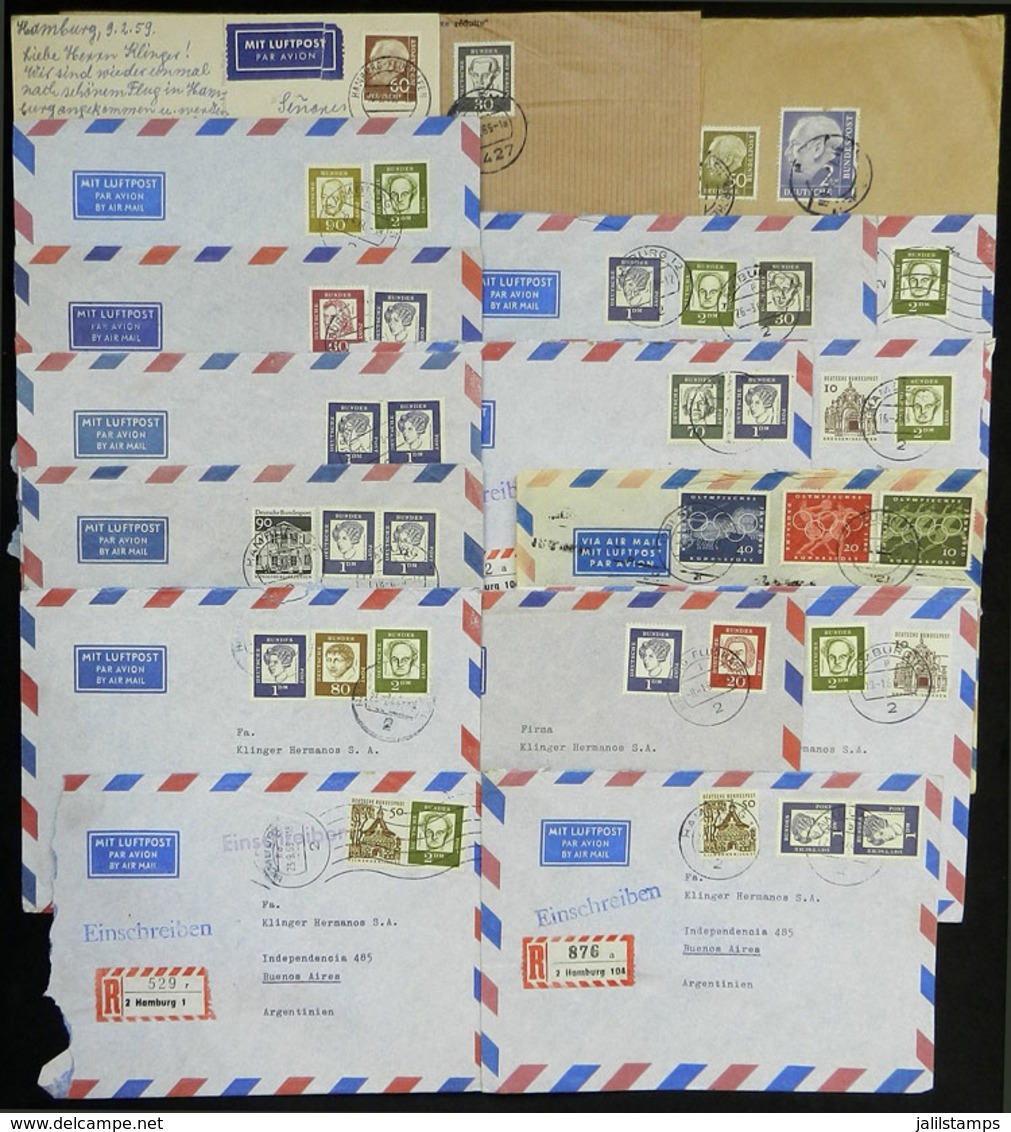GERMANY: 17 Covers Sent To Argentina In The 1960s, Most Of Fine Quality! - Other & Unclassified