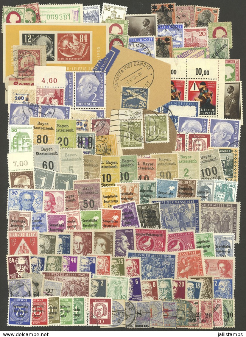 GERMANY: Lot Of Stamps And Souvenir Sheets Of Varied Countries And Periods, Used Or Mint (they Can Be Without Gum), Mixe - Otros & Sin Clasificación