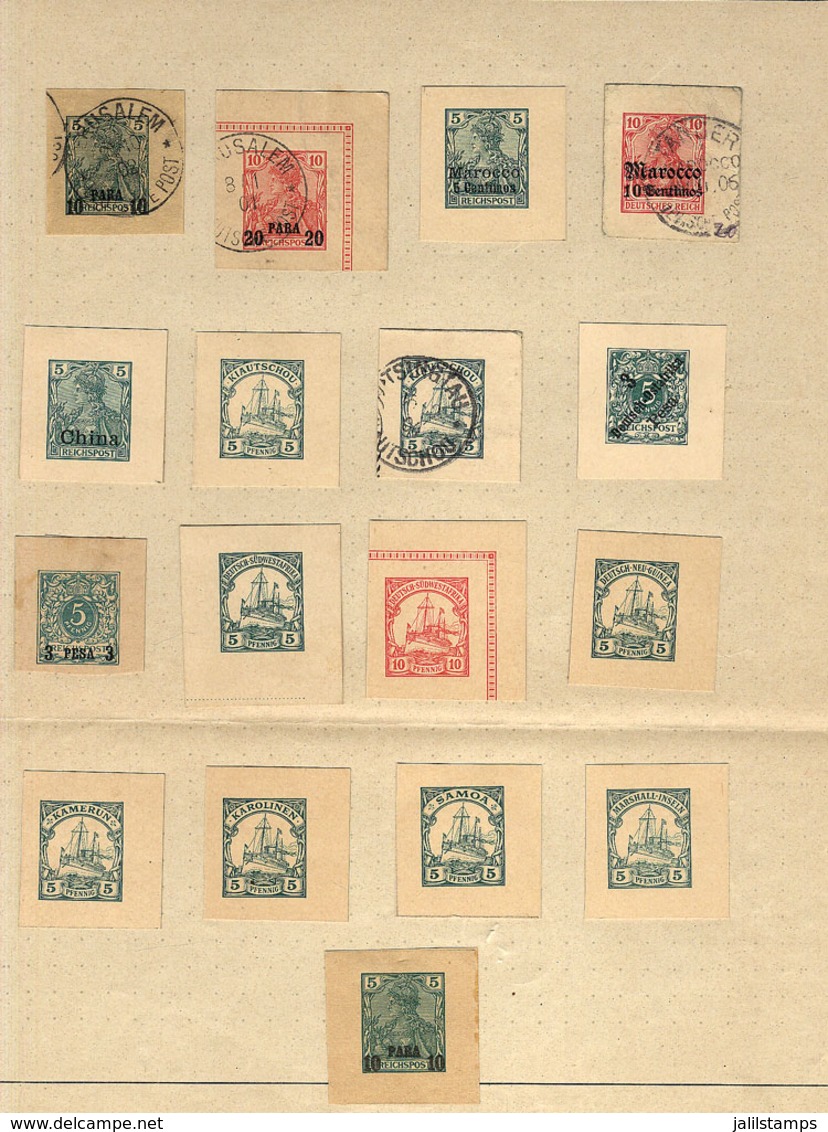 GERMANY: CUT SQUARES: Old Collection On Pages, Large Number, VF Quality! IMPORTANT: Please View ALL The Photos Of This L - Other & Unclassified