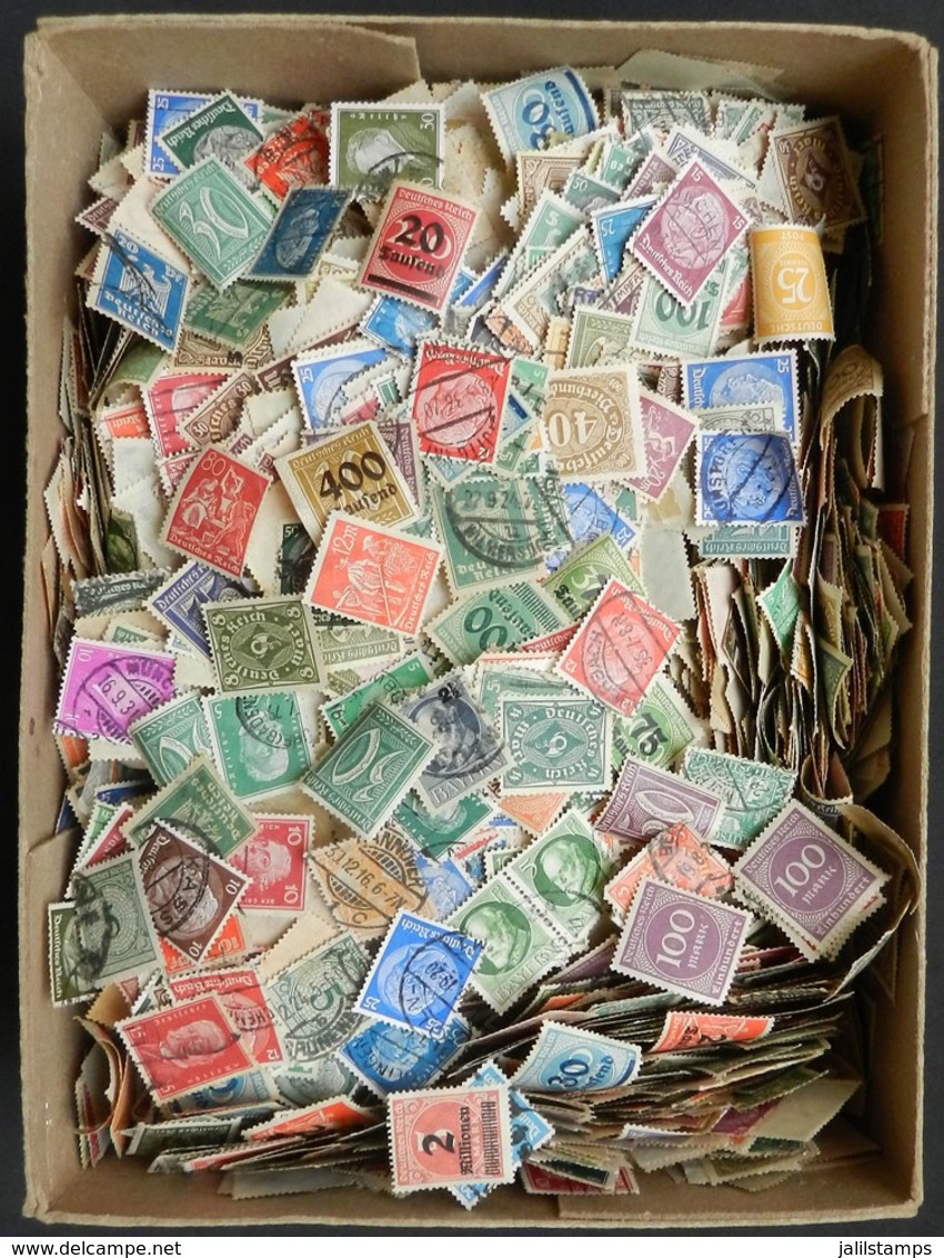 GERMANY: Many Thousands Stamps (most Used) In A Box, Fantastic Stock COMPLETELY UNCHECKED, Surely Including Varieties An - Other & Unclassified