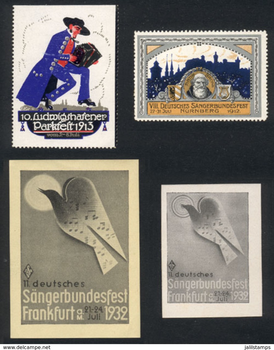 GERMANY: MUSIC: 4 Old Interesting Cinderellas, Fine To Very Fine Quality! - Other & Unclassified