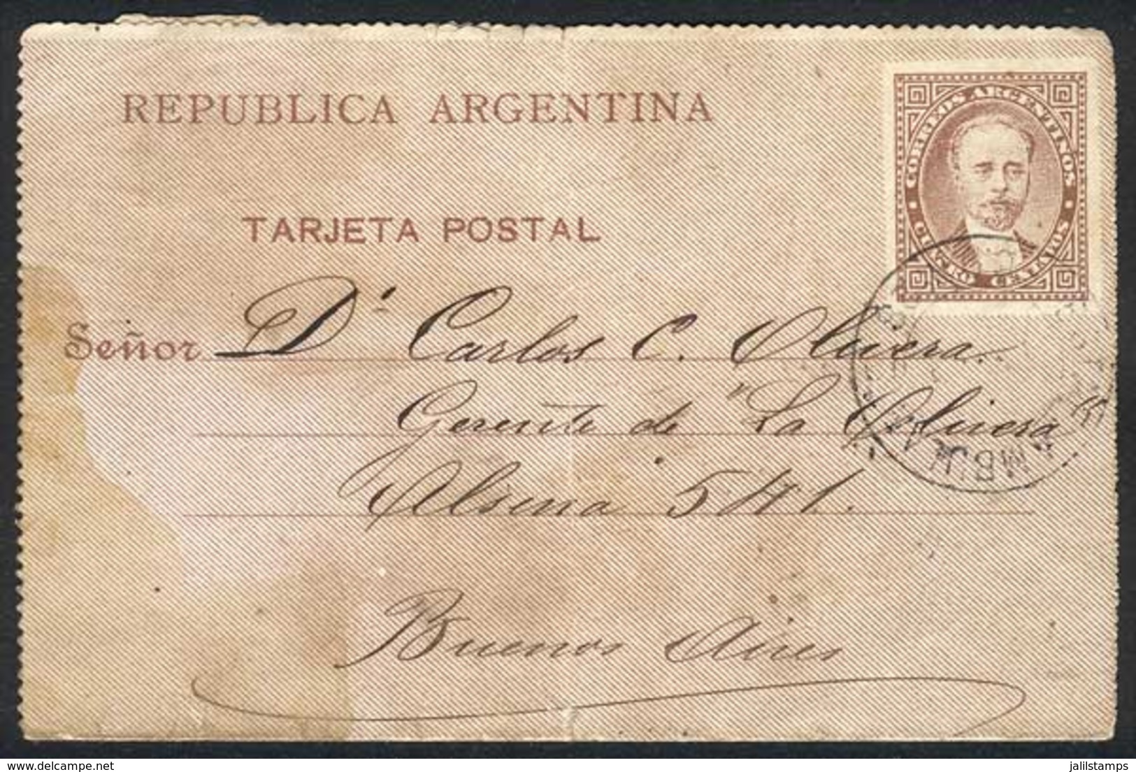 ARGENTINA: 4c. Kidd PS Lettersheet Sent From A Cattle Roundup To Buenos Aires, Cancelled ESTAFETA AMBULANTE - F.C.O. 28  - Other & Unclassified