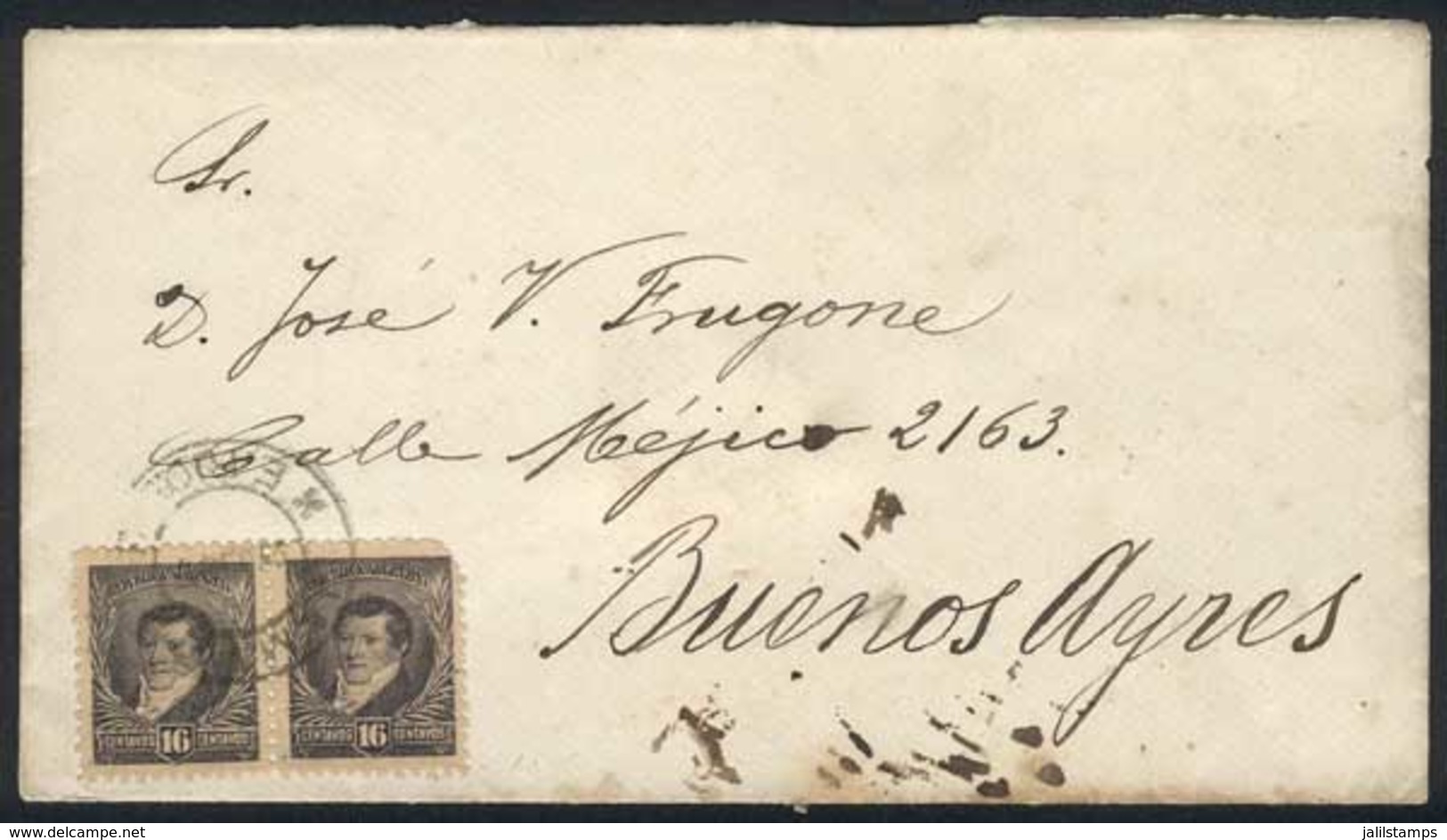 ARGENTINA: Cover Franked By GJ.181 Pair, Sent By Registered And Express Mail From LAMARQUE (Entre Ríos) To Buenos Aires  - Other & Unclassified