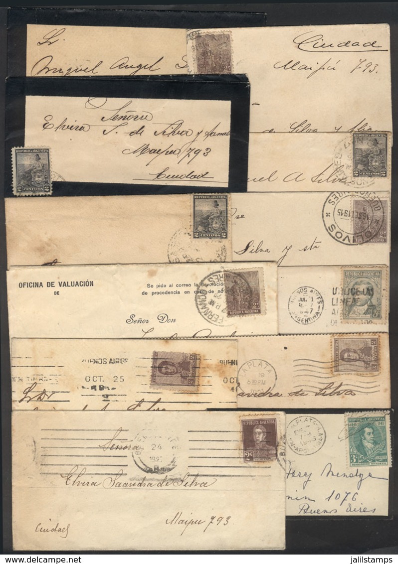 ARGENTINA: 12 Covers Used Between 1900 And 1947, Rates Of 2c. And 3c. (for Commercial Papers, Or Covers With Printed Mat - Other & Unclassified