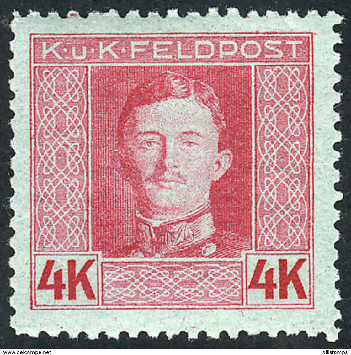 AUSTRIA: Sc.M67a, 1917/8 4K. Perf 11½, Lightly Hinged, VF Quality! - Other & Unclassified