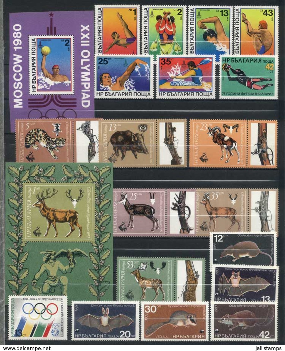 BULGARIA: Stockbook With Lot Of VERY THEMATIC Stamps And Sets, Mint Never Hinged And Of Excellent Quality, Catalog Value - Autres & Non Classés