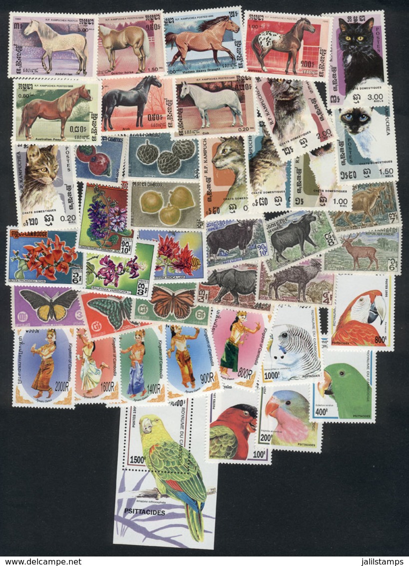 CAMBODIA: Lot Of VERY THEMATIC Stamps, Sets And Souvenir Sheets, Mint Never Hinged And Of Excellent Quality, Catalog Val - Cambodia