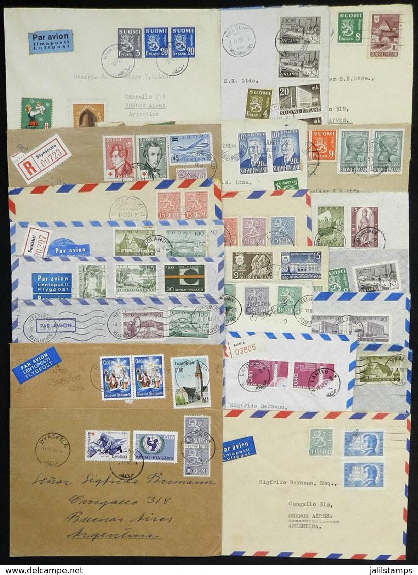 FINLAND: About 20 Covers Sent To Argentina In Varied Periods, There Are Very Interesting Postages, Fine To VF General Qu - Sonstige & Ohne Zuordnung