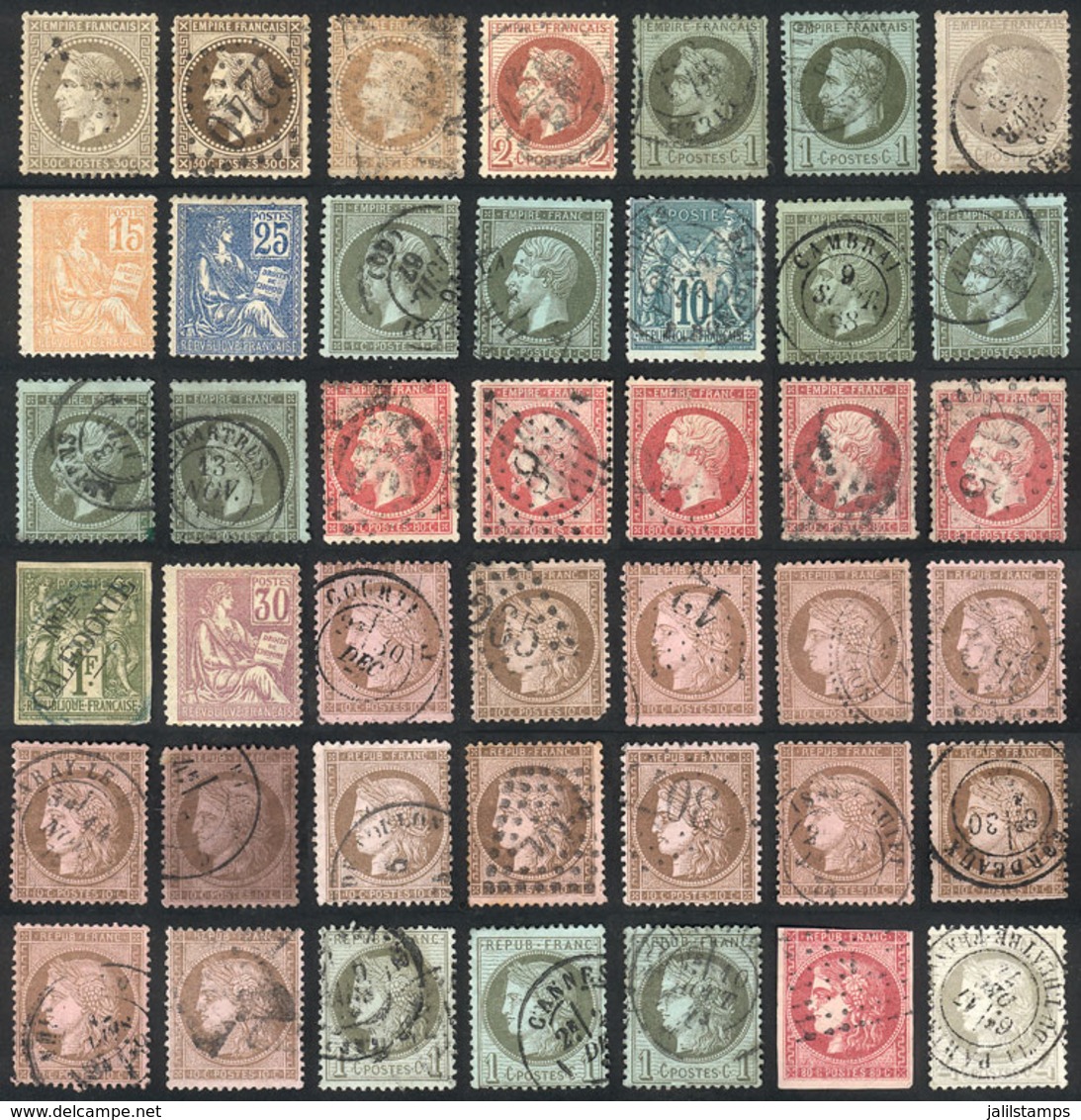 FRANCE: Lot Of Old Stamps, Used Or Mint (some Can Be Without Gum), Fine General Quality (some Can Have Minor Defects), S - Otros & Sin Clasificación