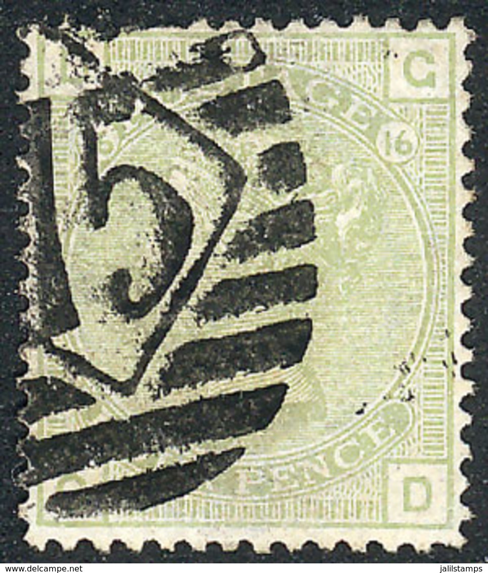GREAT BRITAIN: Sc.70, 1876/80 4p. Pale Olive-green, Very Good Example, Catalog Value US$275. - Sonstige & Ohne Zuordnung