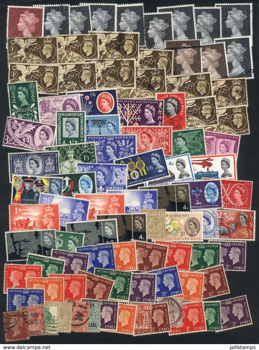 GREAT BRITAIN: Lot Of Used And Mint Stamps, Varied Periods, Fine To VF General Quality, Good Opportunity At LOW START! - Other & Unclassified