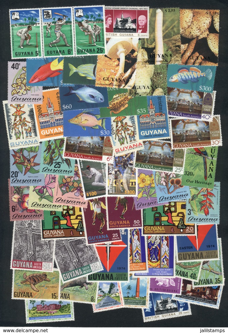 GUYANA: Lot Of VERY THEMATIC Stamps, Sets And Souvenir Sheets, Mint Never Hinged And Of Excellent Quality, Catalog Value - Guyana (1966-...)