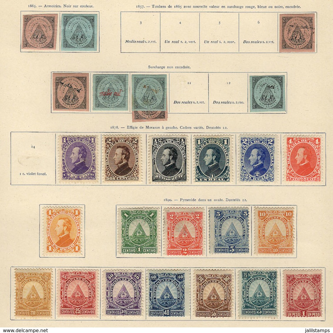 HONDURAS: Old Collection On Yvert Album Pages, Used And Mint Stamps Of Fine To VF General Quality, Including A Lot Of Sc - Honduras