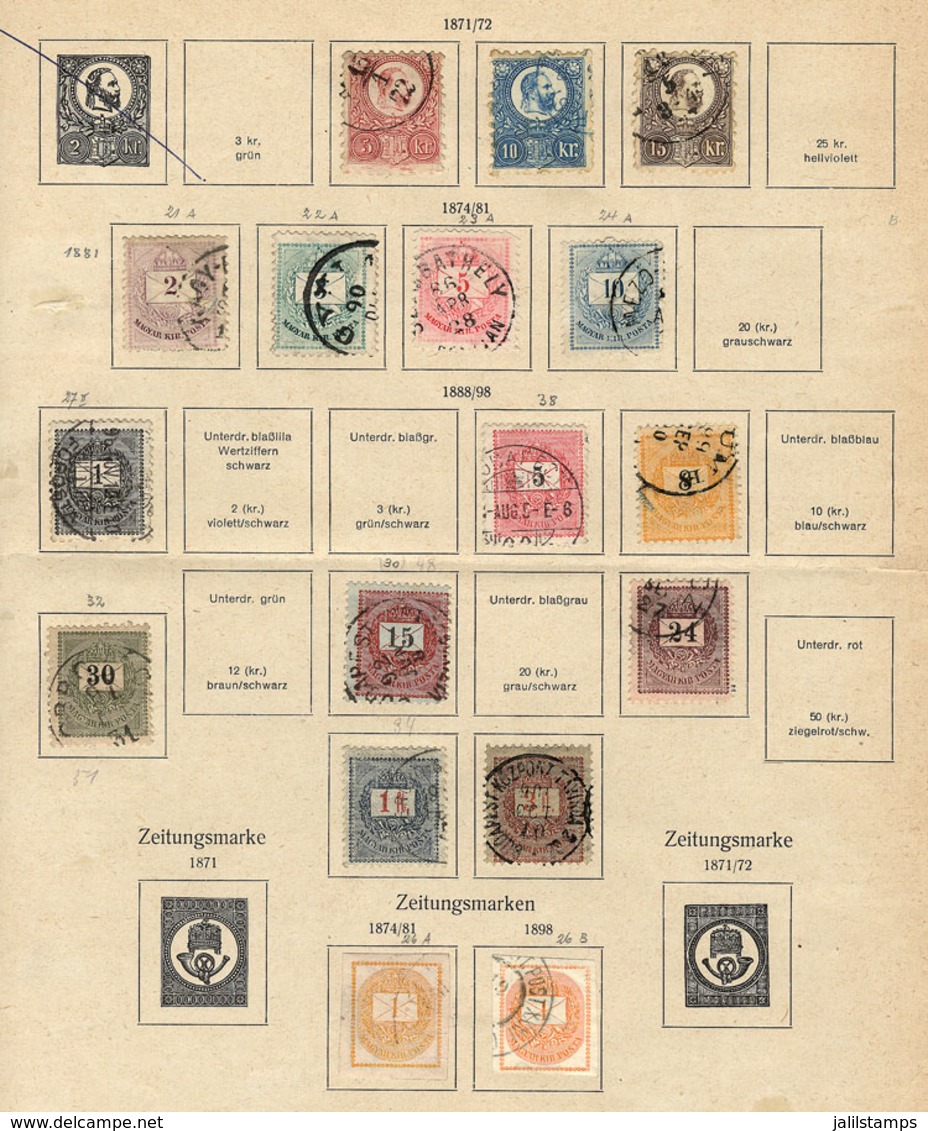 HUNGARY: Old Collection On Pages, Fine General Quality, Yvert Catalog Value Euros 240+ - Other & Unclassified