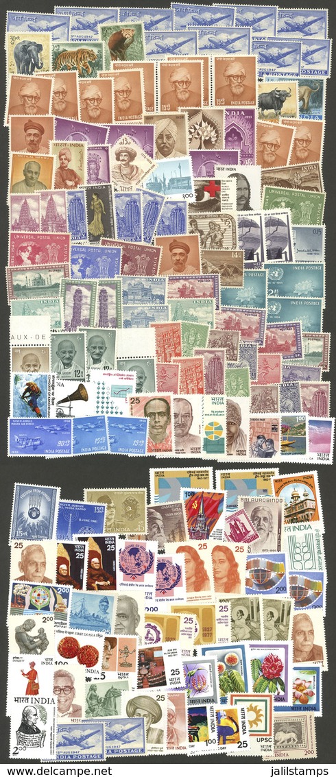 INDIA: Lot Of Varied Stamps, Some With Light Hinge Marks, Most MNH, Very Fine Quality, Scott Catalog Value Over US$550 - Other & Unclassified