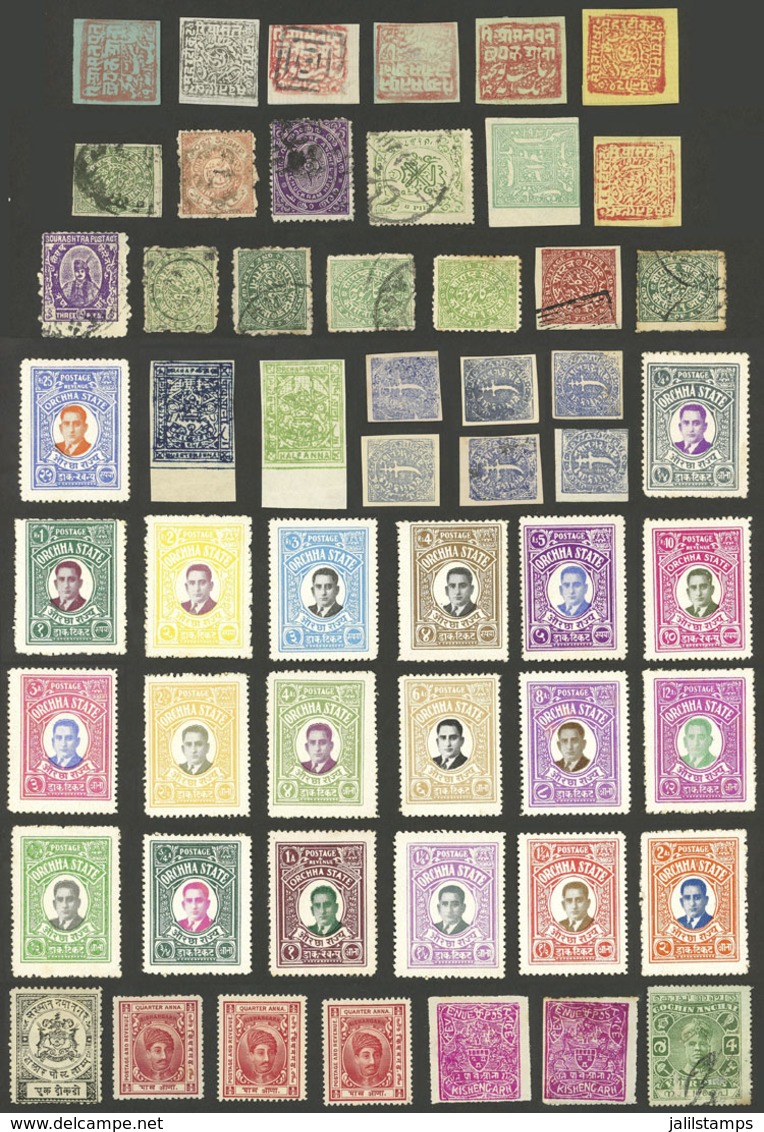 INDIA - INDIAN STATES: Lot Of Old And Very Interesting Stamps, Very Fine General Quality! - Other & Unclassified