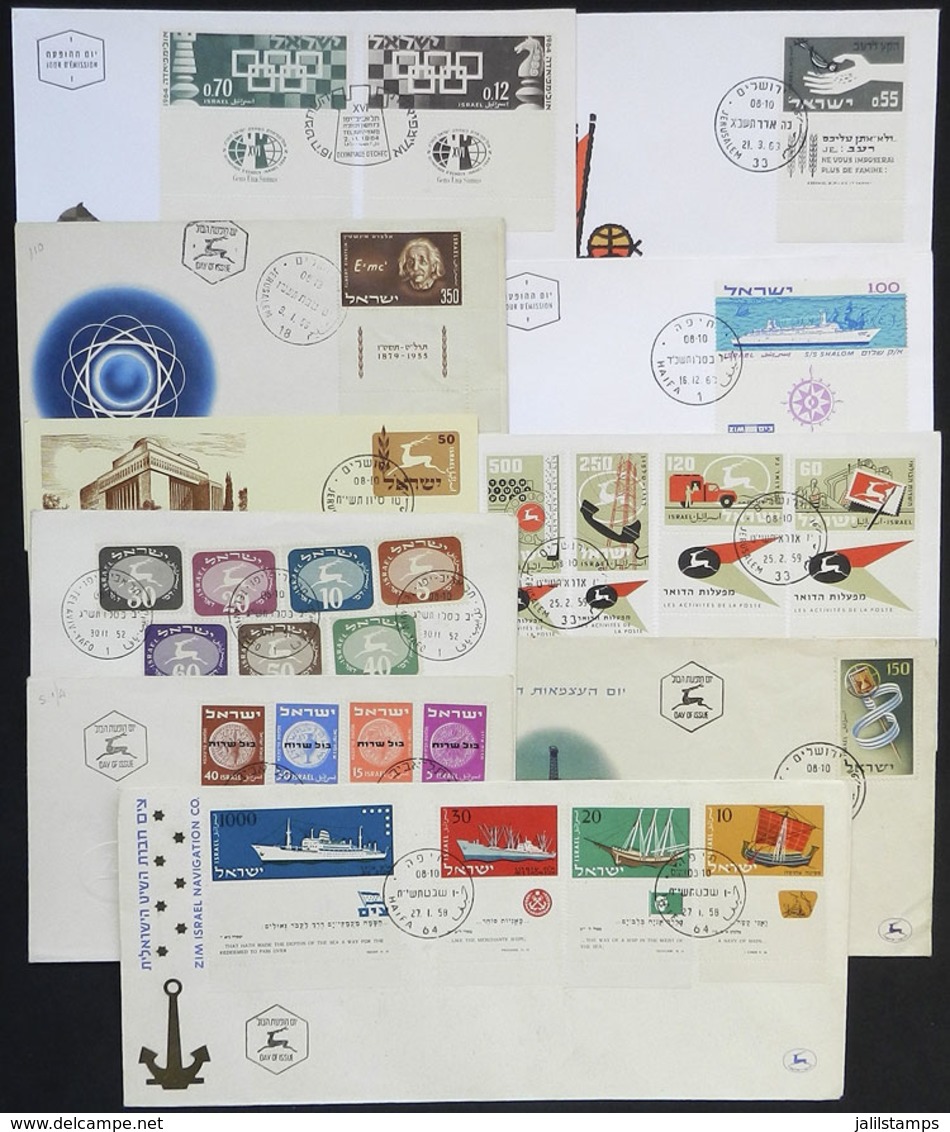 ISRAEL: 10 Very Thematic FDC Covers, Fine To Excellent Quality - Other & Unclassified