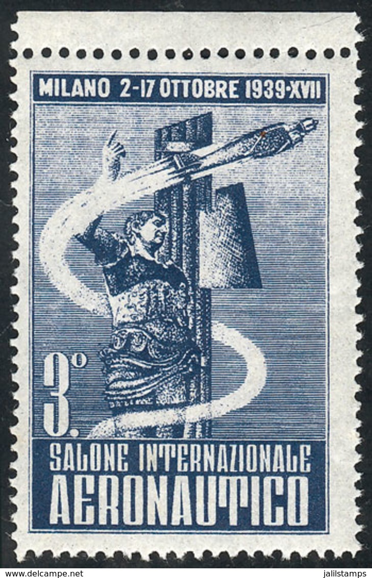 ITALY: Aeronautics Show Held In Milano OC/1939, Ond Unused Cinderella, VF - Unclassified