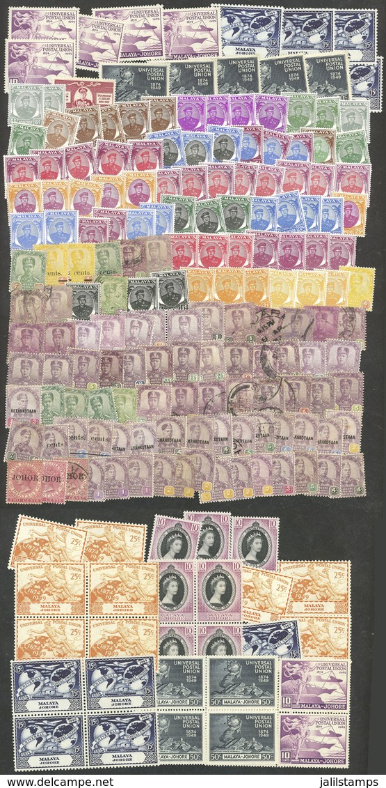 MALAYA - JOHORE: Interesting Lot Of Stamps And Sets Of All Periods, Moderate Duplication. The Stamps Can Be Used Or Mint - Johore