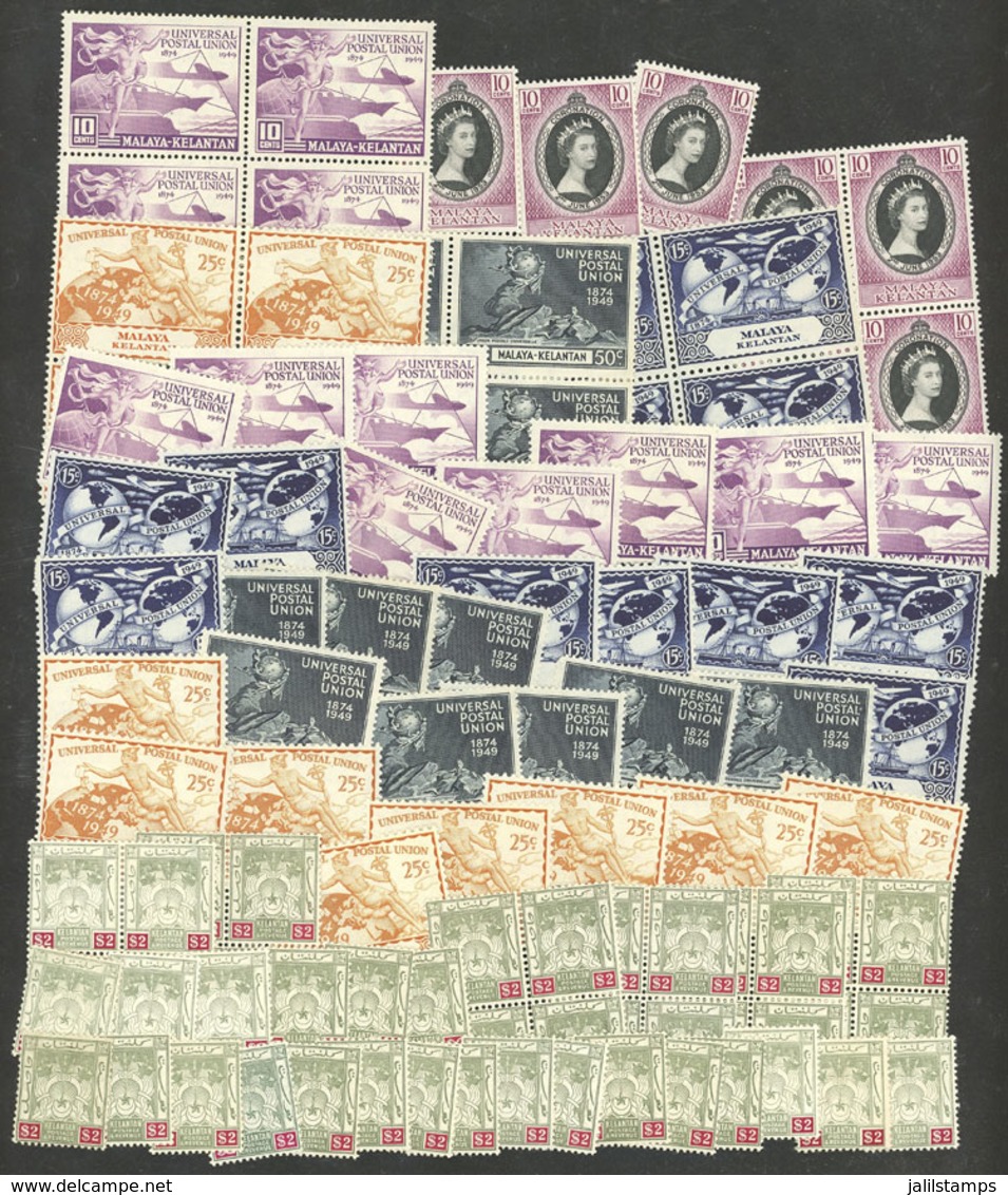 MALAYA - KELANTAN: Lot Of Stamps And Sets, MNH (most) Or Lightly Hinged, Very Fine General Quality, Duplication, Scott C - Kelantan