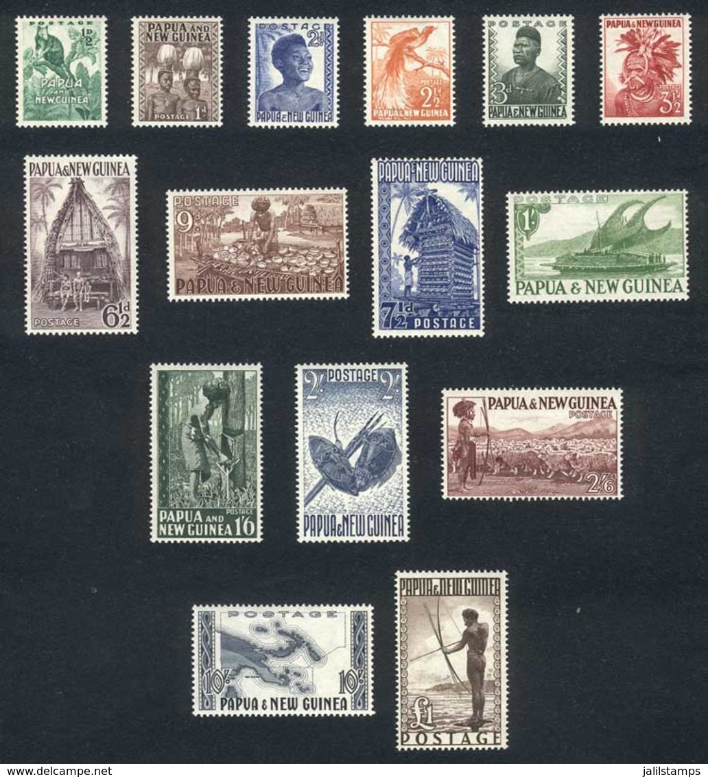 PAPUA NEW GUINEA: Yvert 1/15, Animals, Ships, Etc., Complete Set Of 15 Unmounted Values, Excellent Quality (2 Low Values - Papua Nuova Guinea