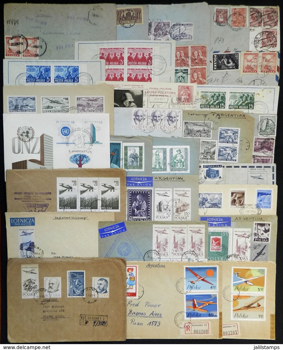 POLAND: Over 65 Covers, Most Used Between Circa 1932 And 1970, And Almost All Sent To Argentina. There Are Nice Franking - Andere & Zonder Classificatie
