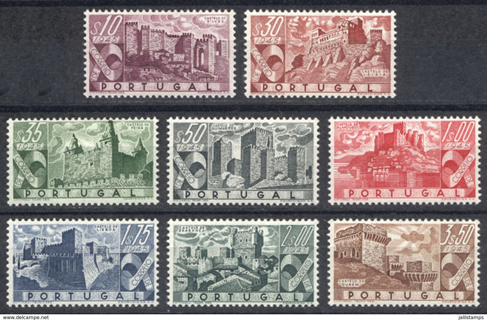 PORTUGAL: Yvert 675/682, Castles, Complete Set Of 8 Unmounted Values, Excellent Quality! - Other & Unclassified