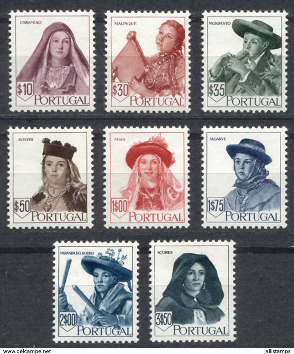 PORTUGAL: Yvert 688/695, Typical Costumes, Complete Set Of 8 Unmounted Values, Excellent Quality! - Other & Unclassified