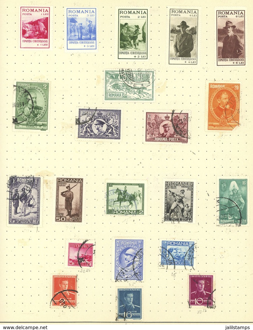 ROMANIA + HUNGARY: Accumulation On Album Pages, Used Or Mint (lightly Hinged) Stamps, Very Fine General Quality, Interes - Other & Unclassified