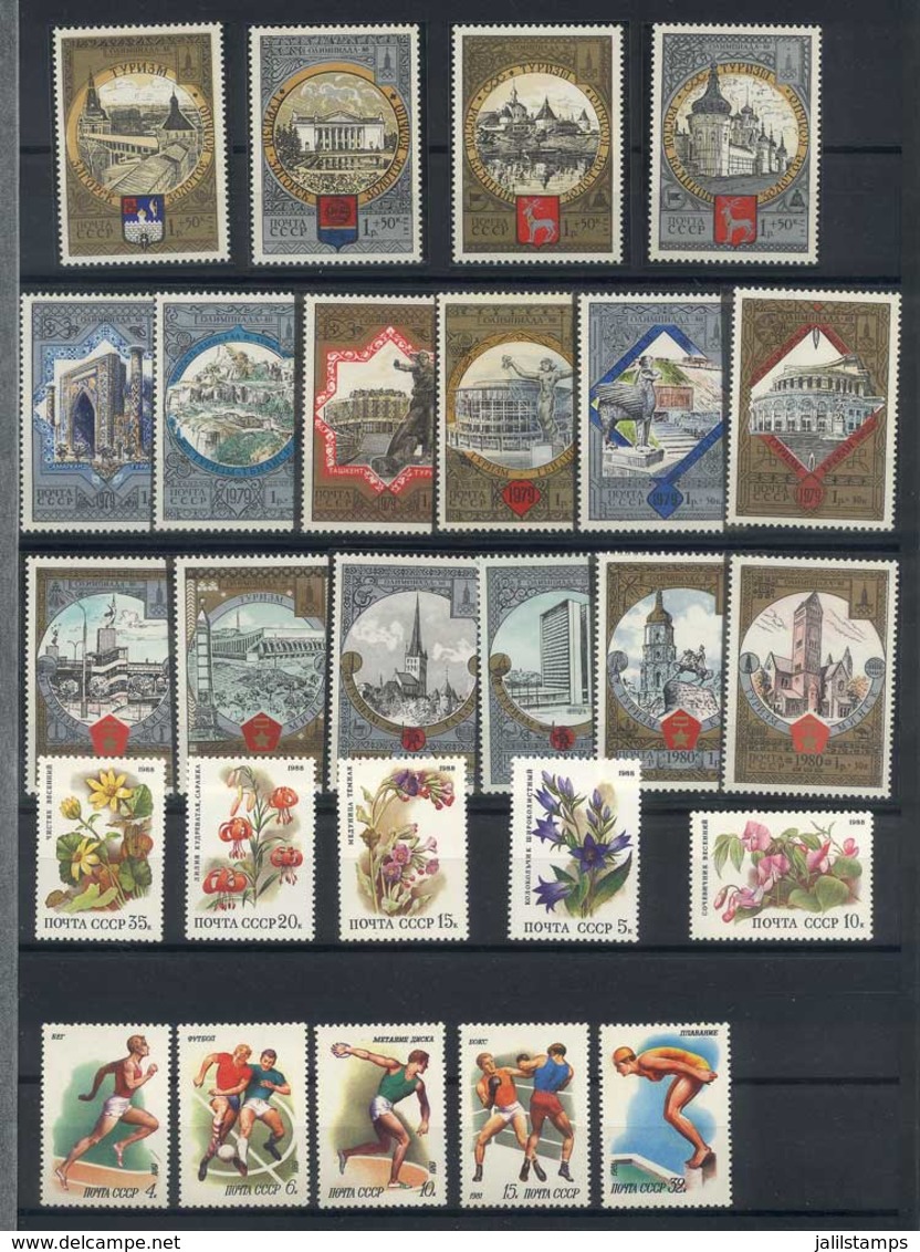 ROMANIA + RUSSIA: Stockbook With Lot Of VERY THEMATIC Stamps, Sets And Souvenir Sheets, Mint Never Hinged And Of Excelle - Other & Unclassified