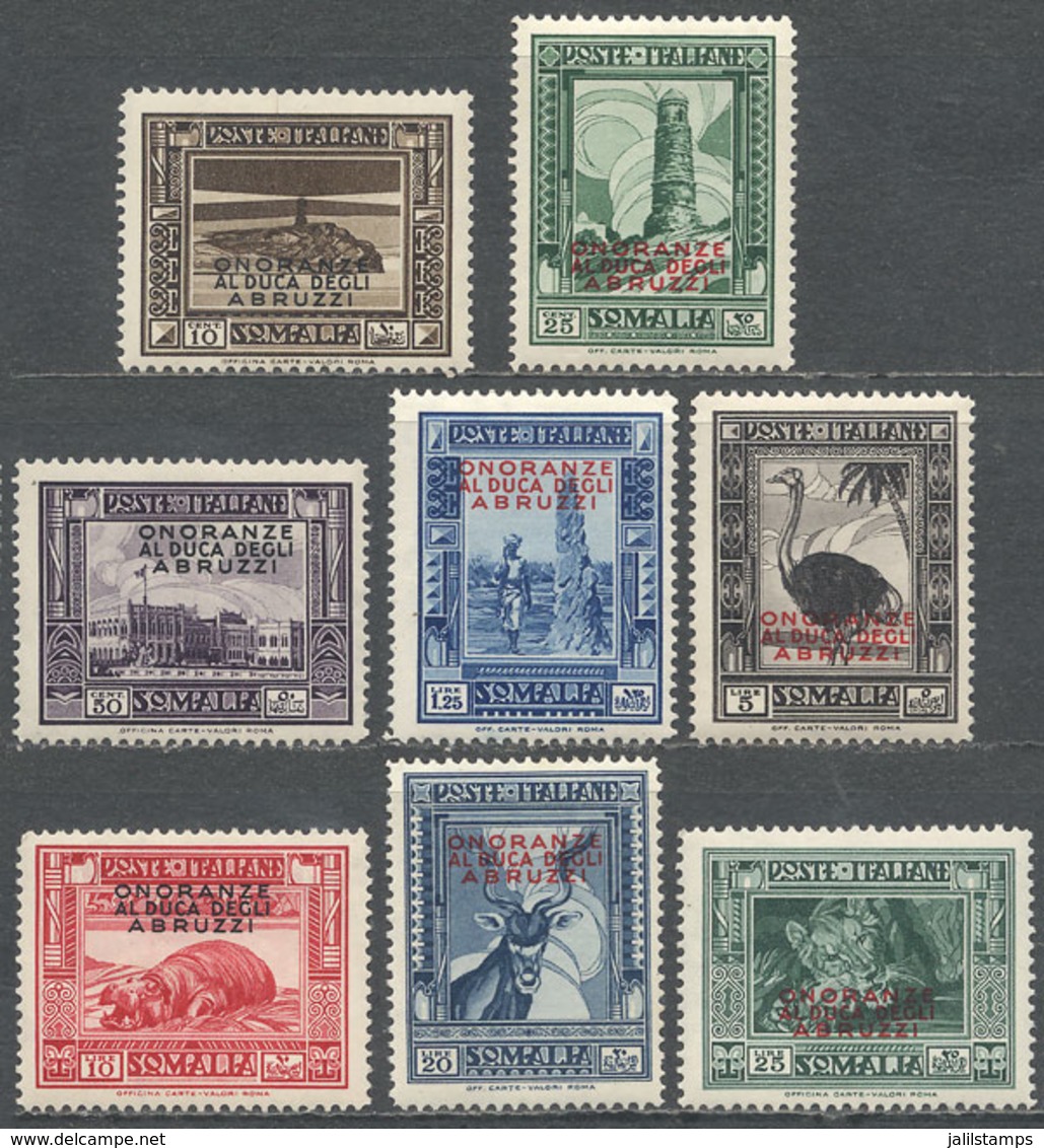 ITALIAN SOMALILAND: Sc.156/163, 1934 Abruzzi Issue, Cmpl. Set Of 8 Values, Mint Lightly Hinged, VF Quality! - Somalia