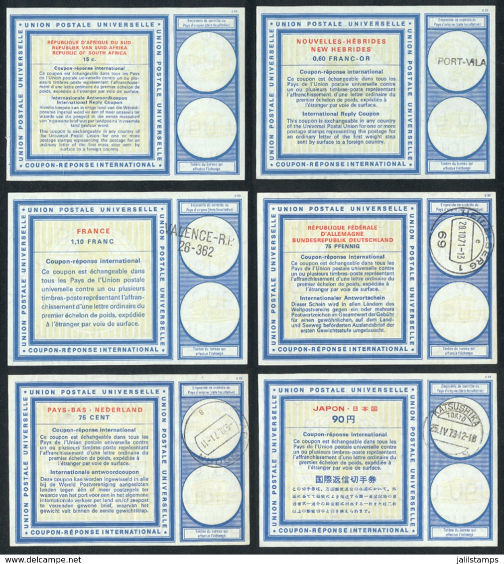 WORLDWIDE: Lot Of 6 International Reply Coupons Of: New Hebrides, South Africa, Germany, France, Japan And Netherlands,  - Andere & Zonder Classificatie