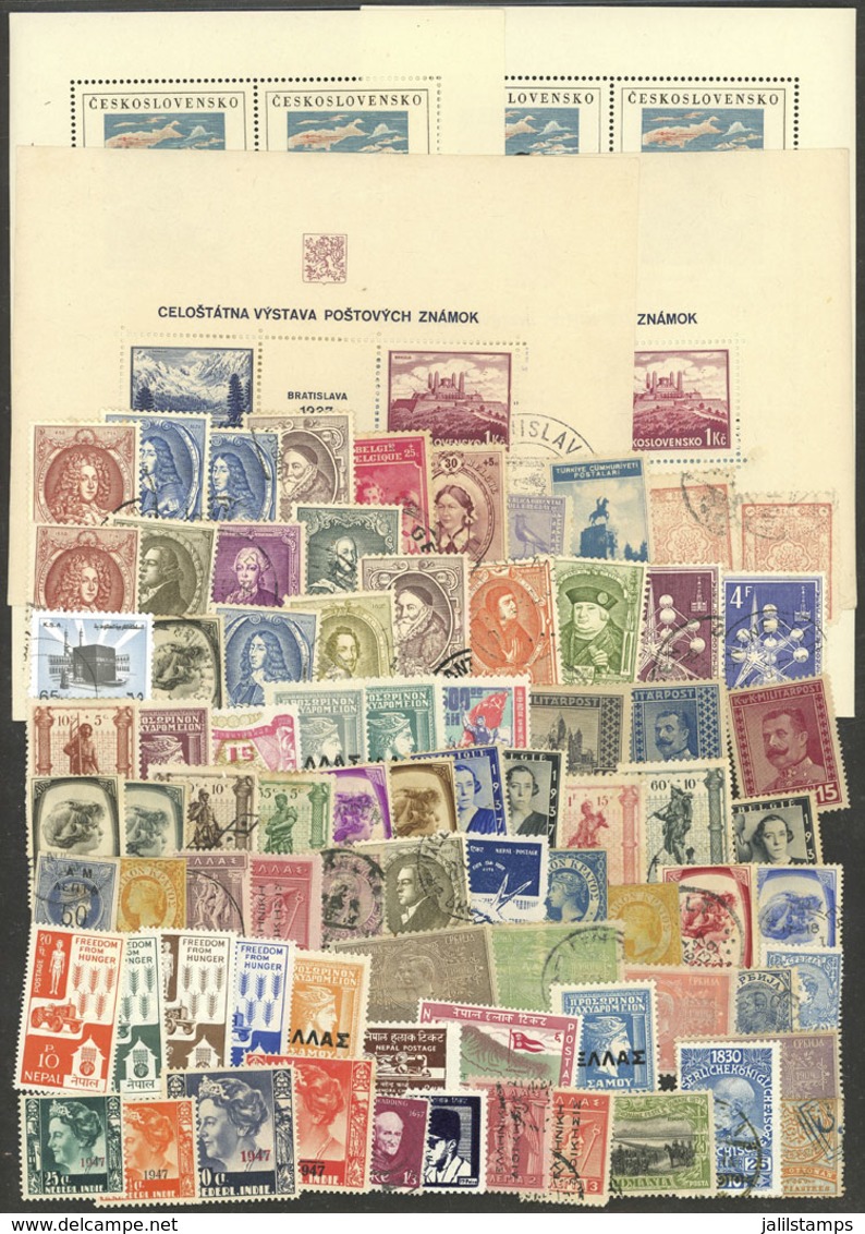 WORLDWIDE: Lot Of Stamps And Souvenir Sheets Of Varied Countries And Periods, Used Or Mint (they Can Be Without Gum), Mi - Other & Unclassified