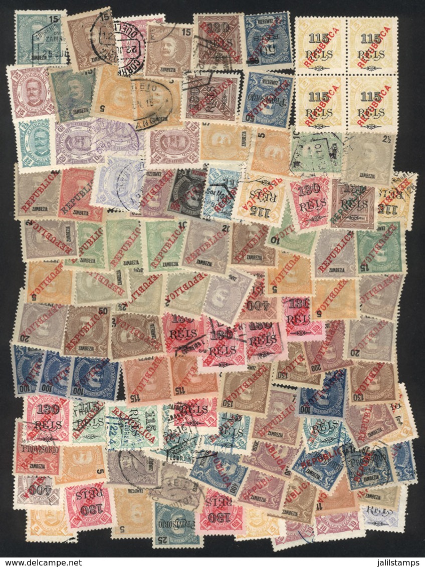 ZAMBEZIA: Lot Of Old Stamps, Used And Mint (no Gum, With Original Gum, Or Unmounted), Very Fine General Quality, Scott C - Zambezia
