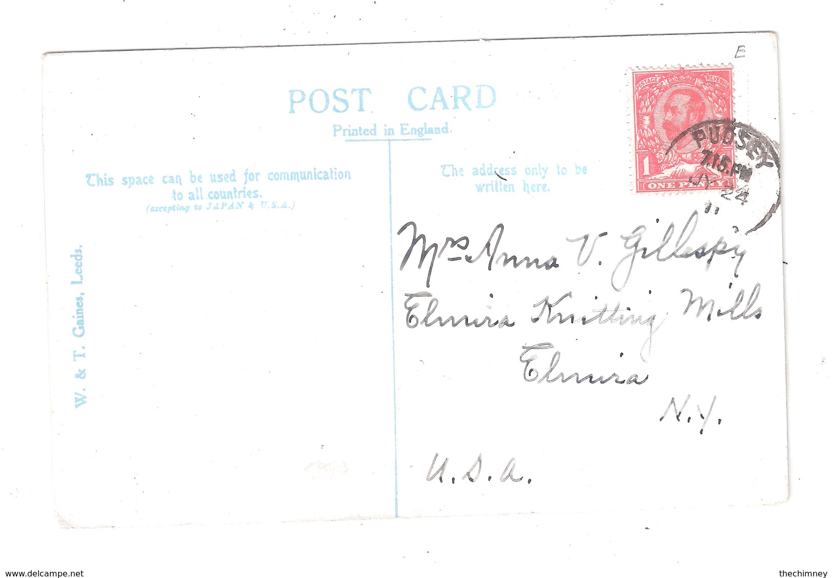 FULNECK Nr LEEDS SUBURBS PUDSEY WEST YORKSHIRE POSTMARK 1911 W & T GAINES LEEDS - Altri & Non Classificati