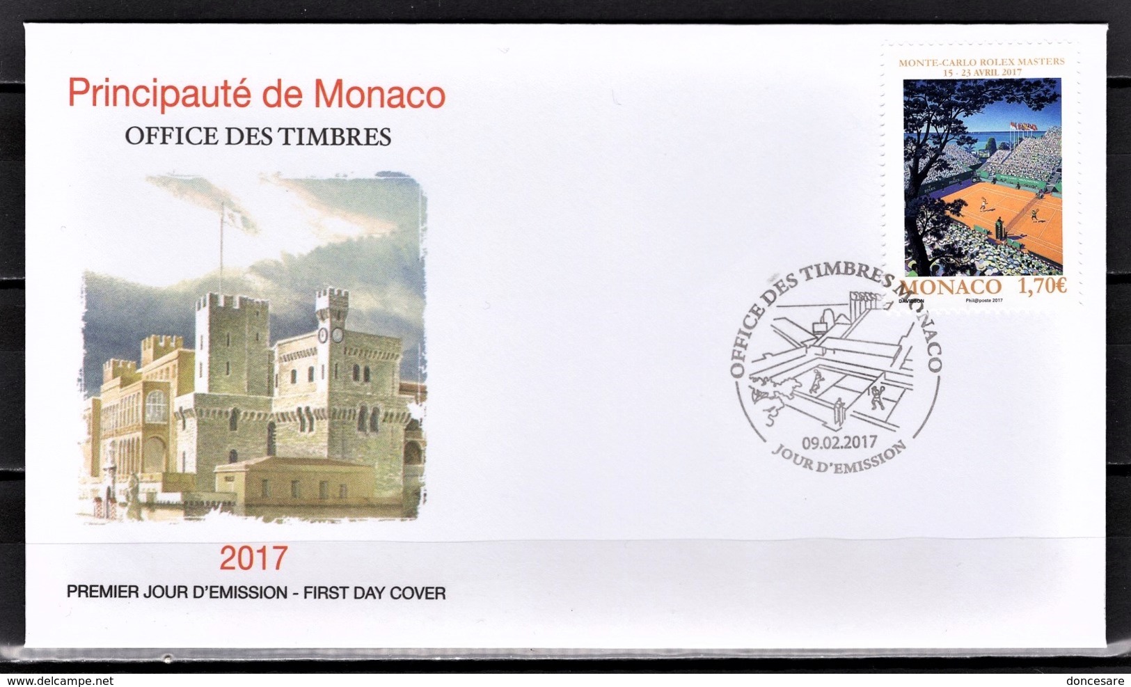 MONACO 2017 FDC -Y. T. N°3066 - NEUF ** - FDC