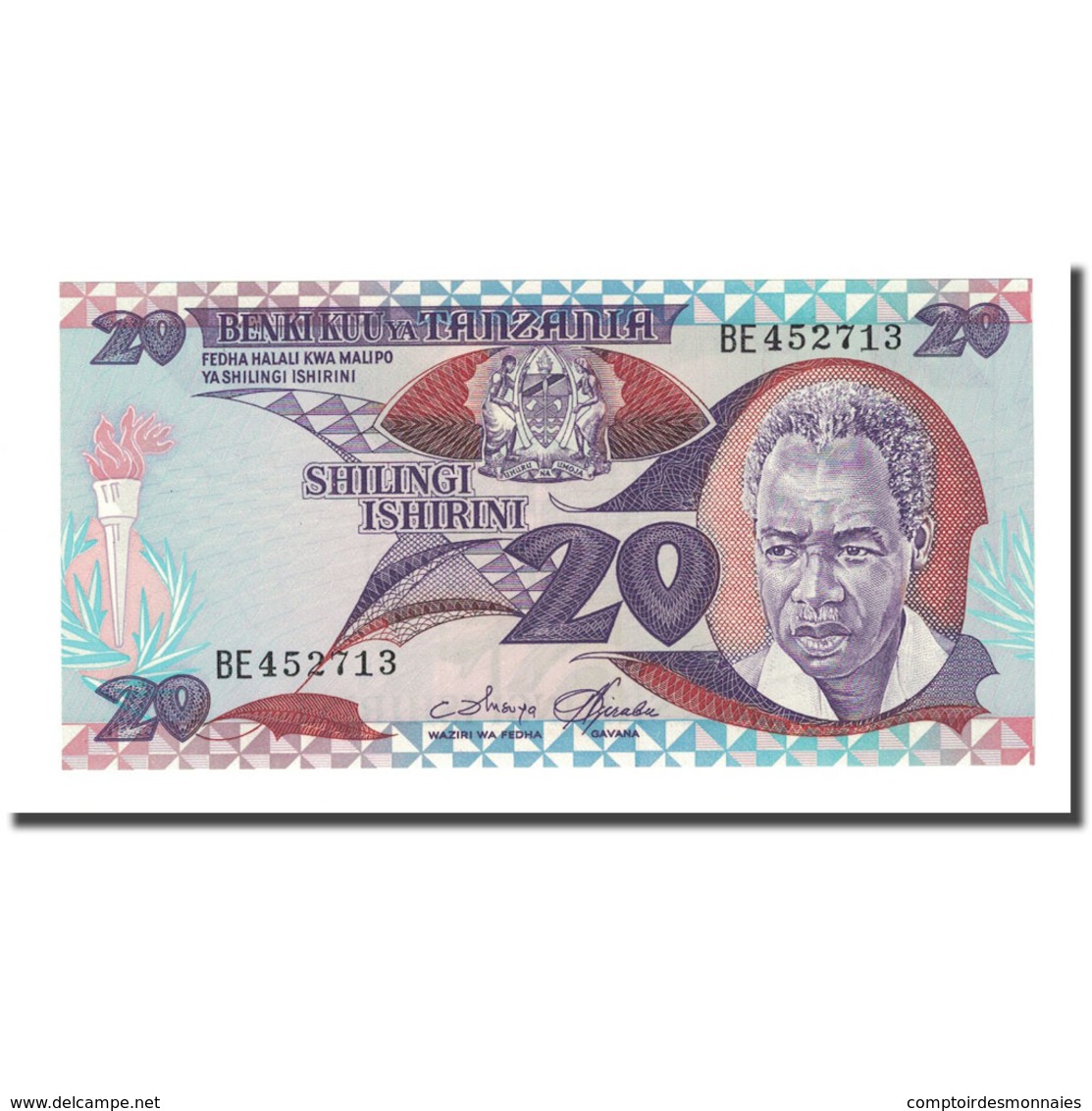 Billet, Tanzania, 20 Shilingi, Undated (1986), KM:12, NEUF - Tanzania