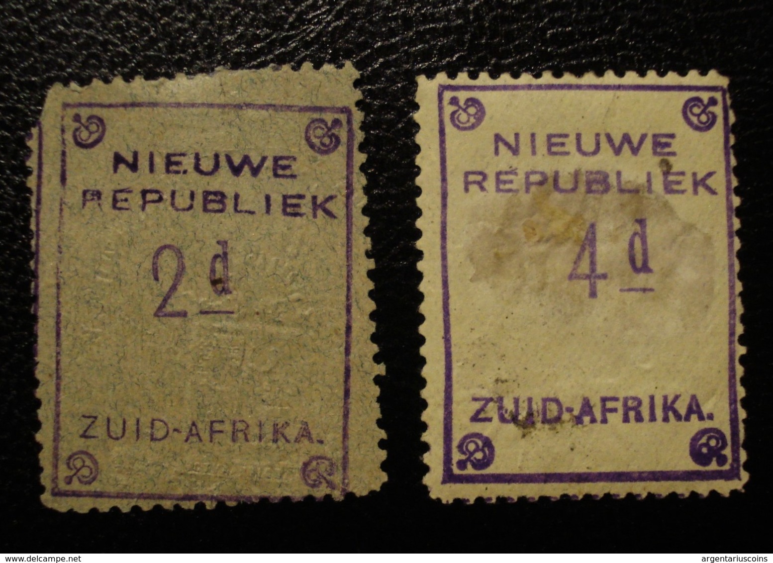 AFRIQUE DU SUD 1887   2 STAMPS. UNUSED / NEUFS. NEW REPUBLIC – SOUTH AFRICA, NIEUWE REPUBLIEK – ZUID AFRIKA. - Autres - Afrique