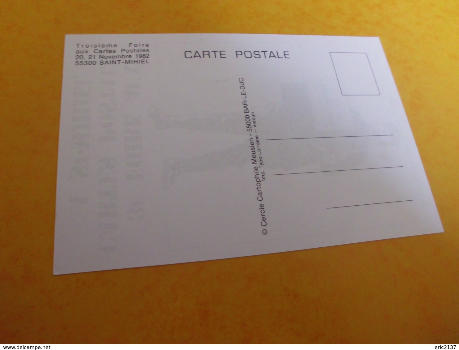 3E FOIRE AUX CARTES POSTALES SAINT-MIHIEL 1982 - Bourses & Salons De Collections