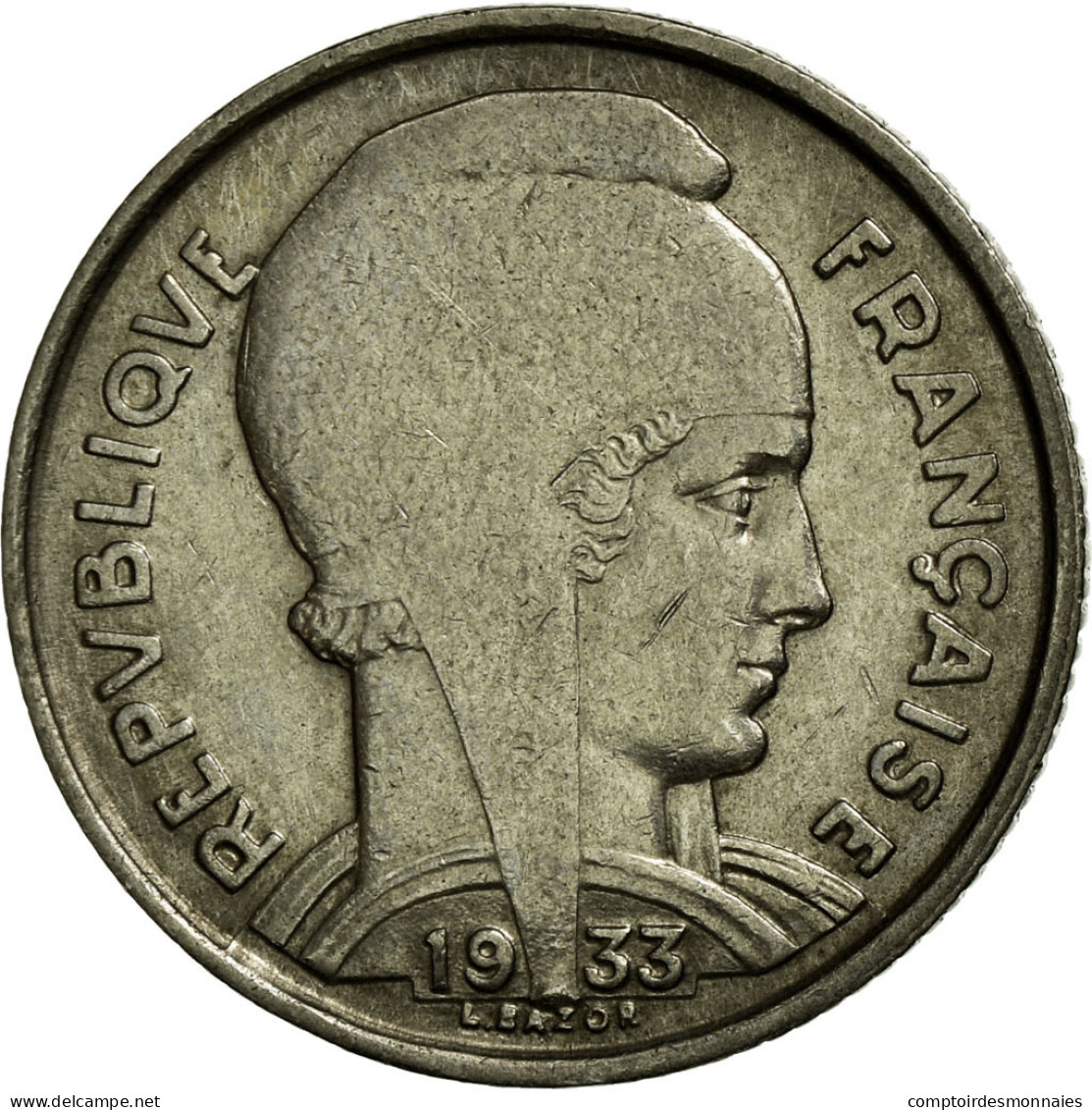 Monnaie, France, Bazor, 5 Francs, 1933, Paris, TTB, Nickel, Gadoury:753, KM:887 - J. 5 Francs