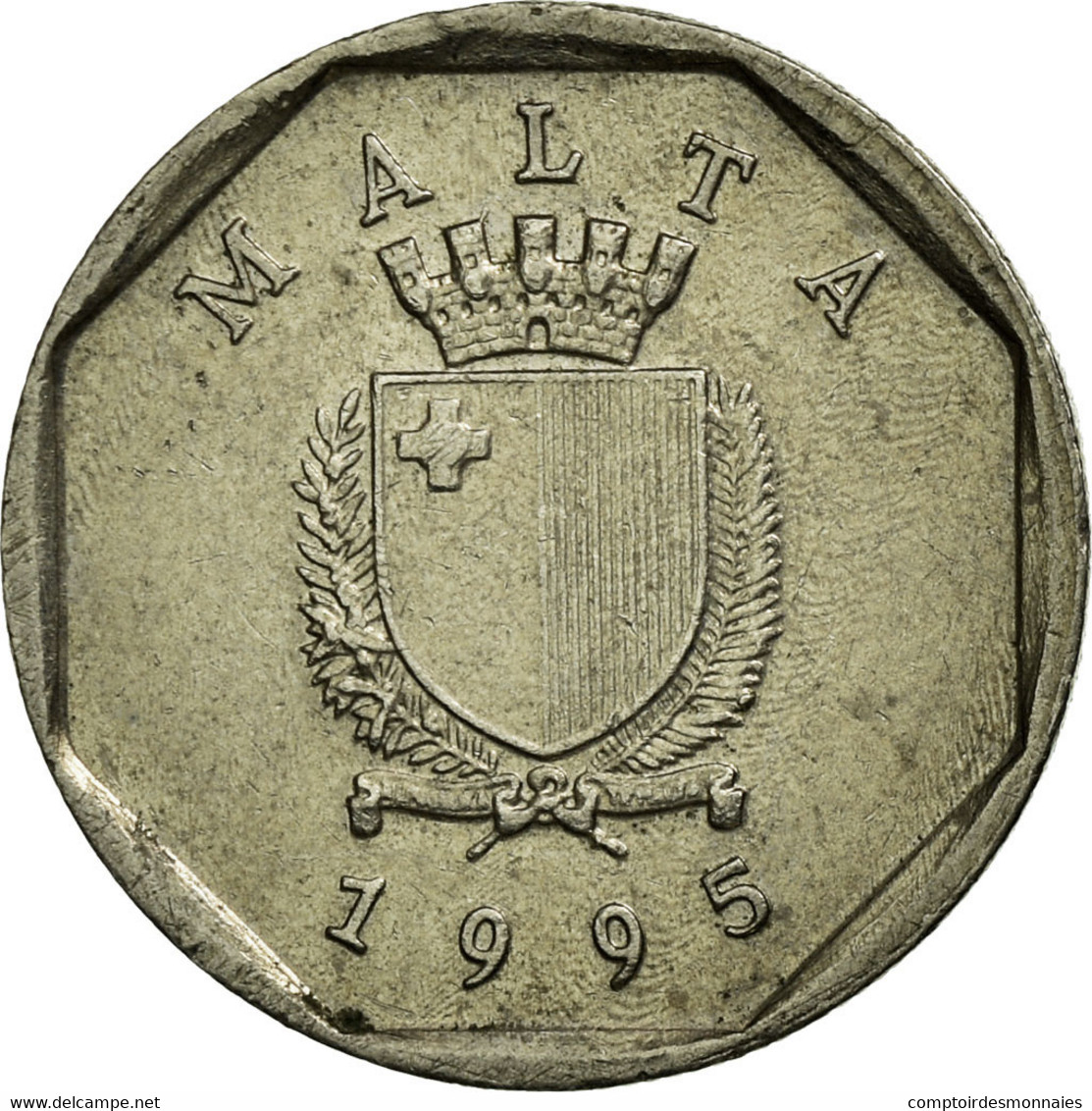 Monnaie, Malte, 5 Cents, 1995, TTB, Copper-nickel, KM:95 - Malte